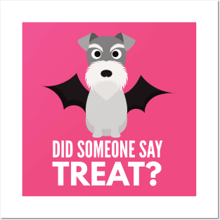 Schnauzer Halloween Trick or Treat Posters and Art